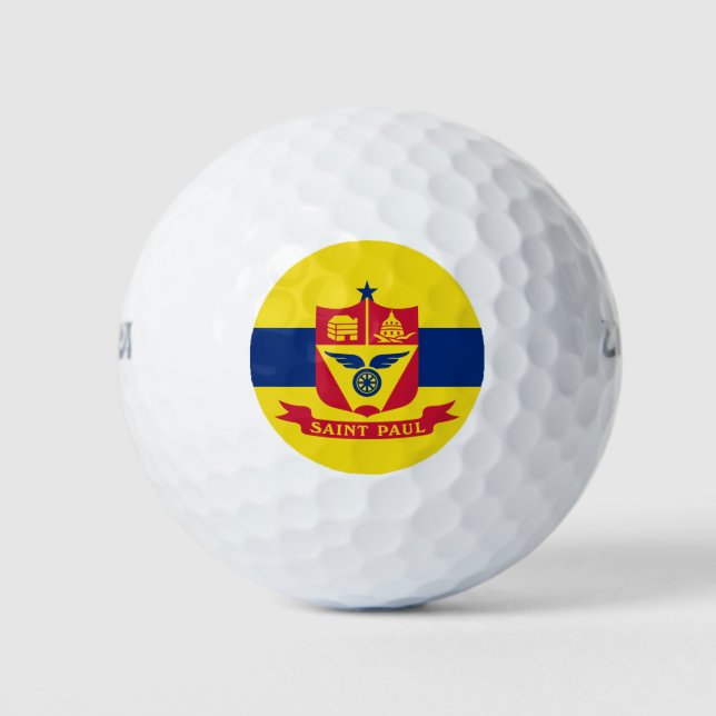 Flag of Saint Paul (Minnesota) Golf Balls (Front)