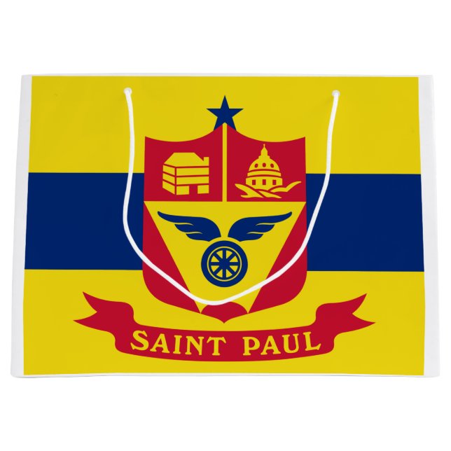 Flag of Saint Paul (Minnesota) Large Gift Bag (Front)