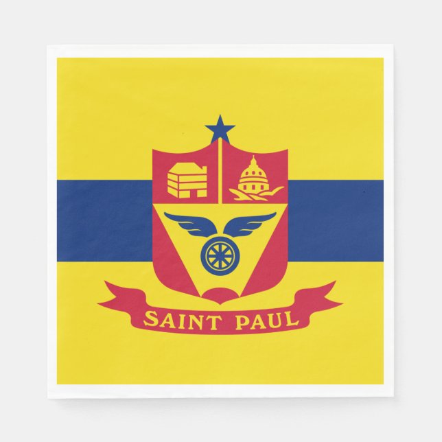 Flag of Saint Paul (Minnesota) Napkin (Front)
