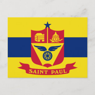 Flag of Saint Paul (Minnesota) Postcard
