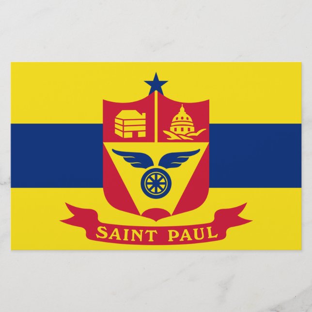 Flag of Saint Paul (Minnesota) Stationery (Front)