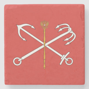 Flag of Saint Petersburg (Russia) Stone Coaster