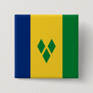 Flag of Saint Vincent and the Grenadines 15 Cm Square Badge