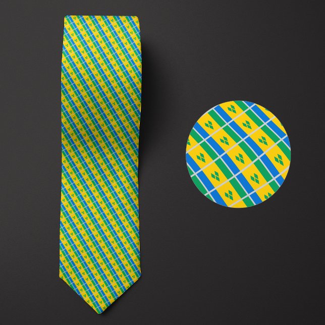 Flag of Saint Vincent and the Grenadines Pattern Tie (Creator Uploaded)