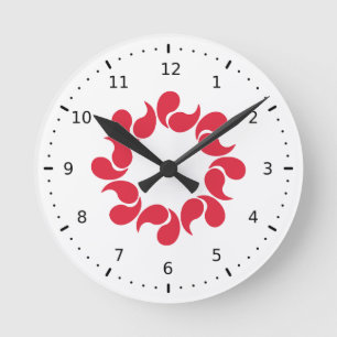 Flag of Saitama Prefecture, Japan Round Clock