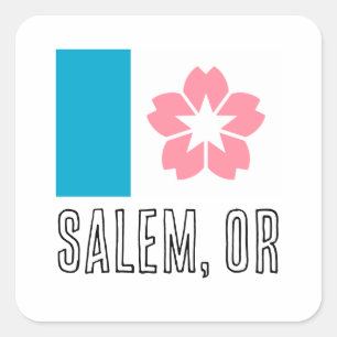 Flag of Salem, Oregon Square Sticker