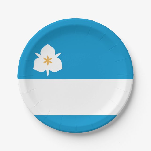 Flag of Salt Lake City, Utah Paper Plate (Front)