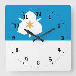 Flag of Salt Lake City, Utah Square Wall Clock