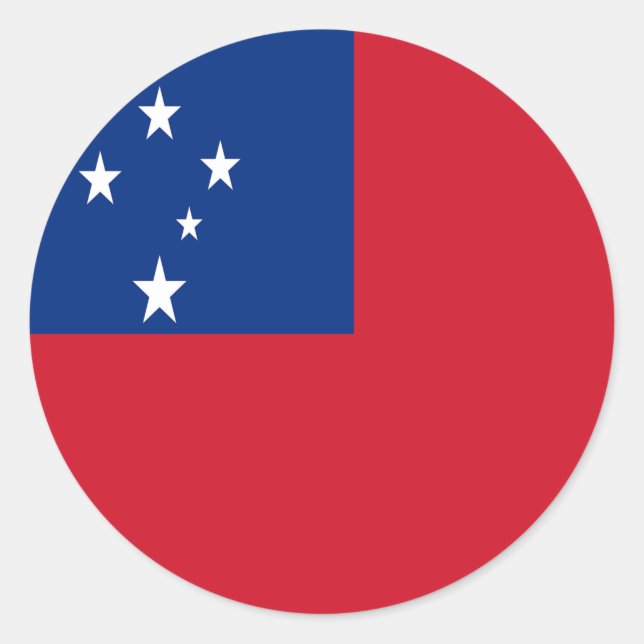 Flag of Samoa Classic Round Sticker (Front)