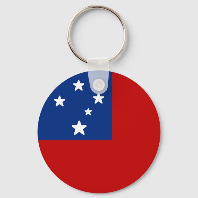 Flag of Samoa Key Ring (Front)