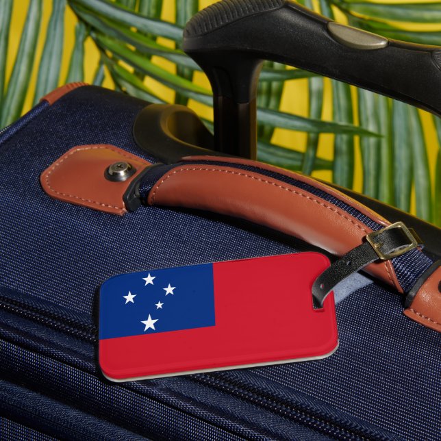 Flag of Samoa Luggage Tag (Front Insitu 3)