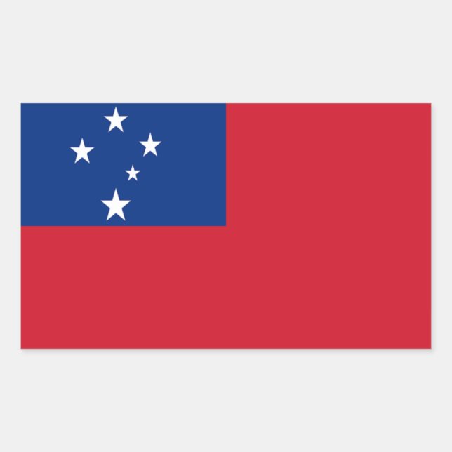 Flag of Samoa Rectangular Sticker (Front)