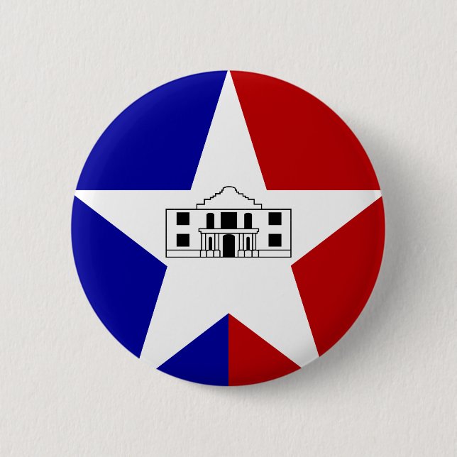 Flag of San Antonio, Texas Button (Front)