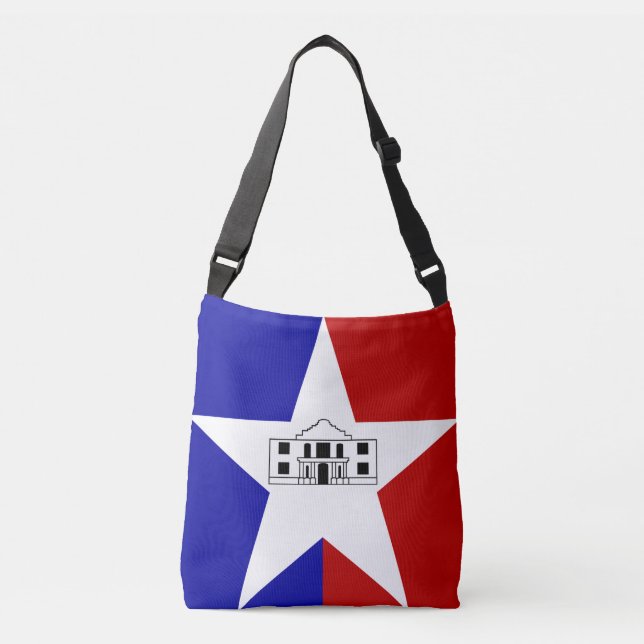 Flag of San Antonio, Texas Crossbody Bag (Front)