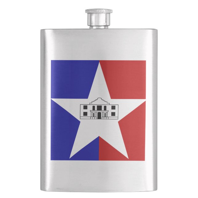 Flag of San Antonio, Texas Flask (Front)
