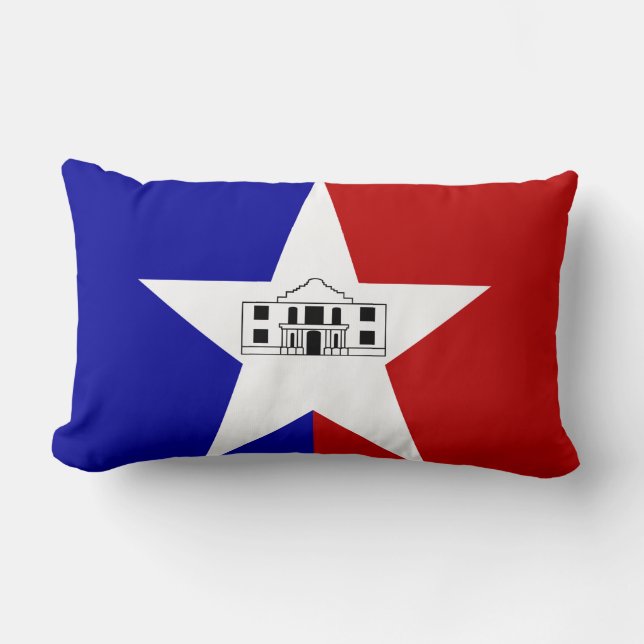Flag of San Antonio, Texas Lumbar Pillow (Front)