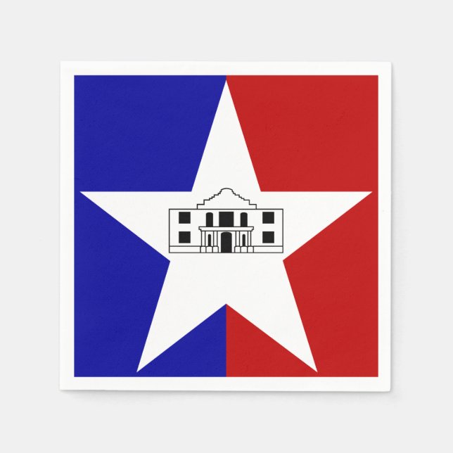 Flag of San Antonio, Texas Napkin (Front)