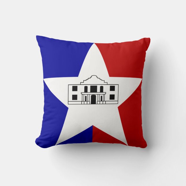 Flag of San Antonio, Texas Throw Pillow (Front)
