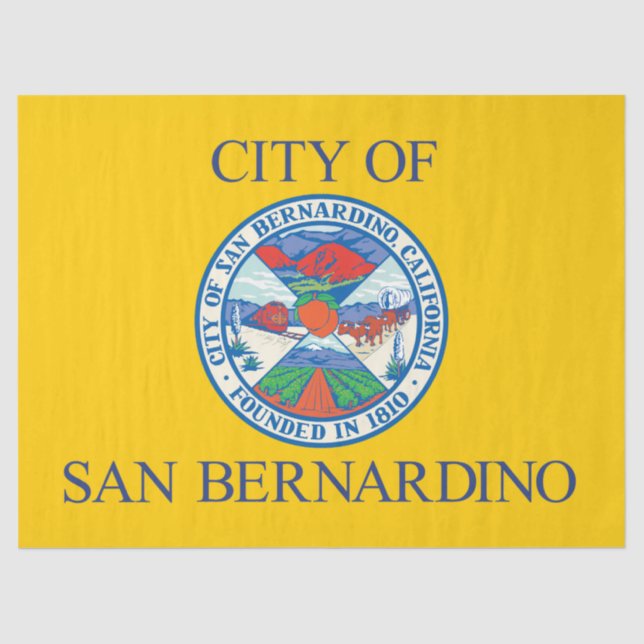 Flag of San Bernardino (California) Tissue Paper (Front)
