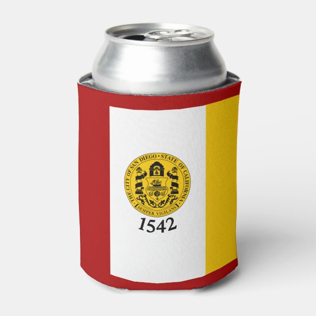 Flag of San Diego, California Can Cooler (Can Front)