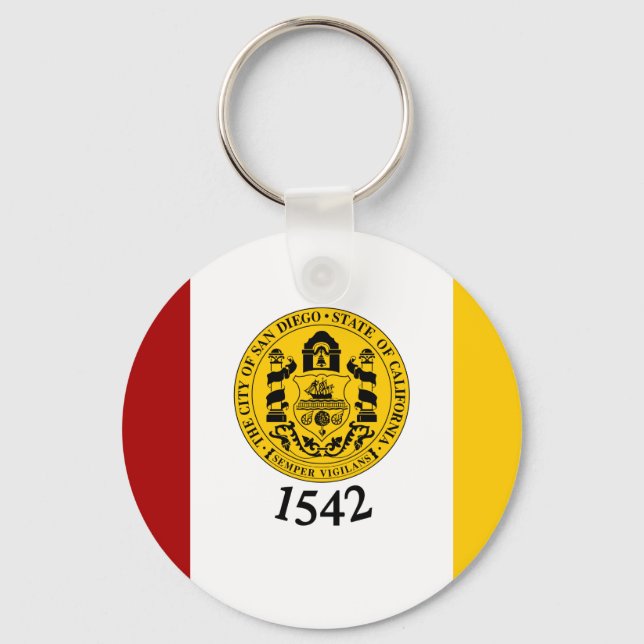 Flag of San Diego, California Key Ring (Front)