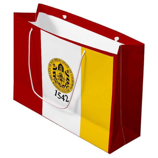 Flag of San Diego, California Large Gift Bag (Front Angled)