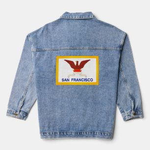 Flag of San Francisco, CA T-Shirt Denim Jacket
