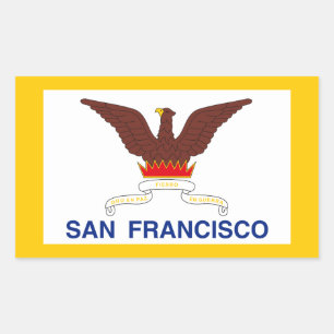Flag of San Francisco, California Rectangular Stic Rectangular Sticker