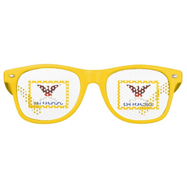 Flag of San Francisco, California Retro Sunglasses (Front)
