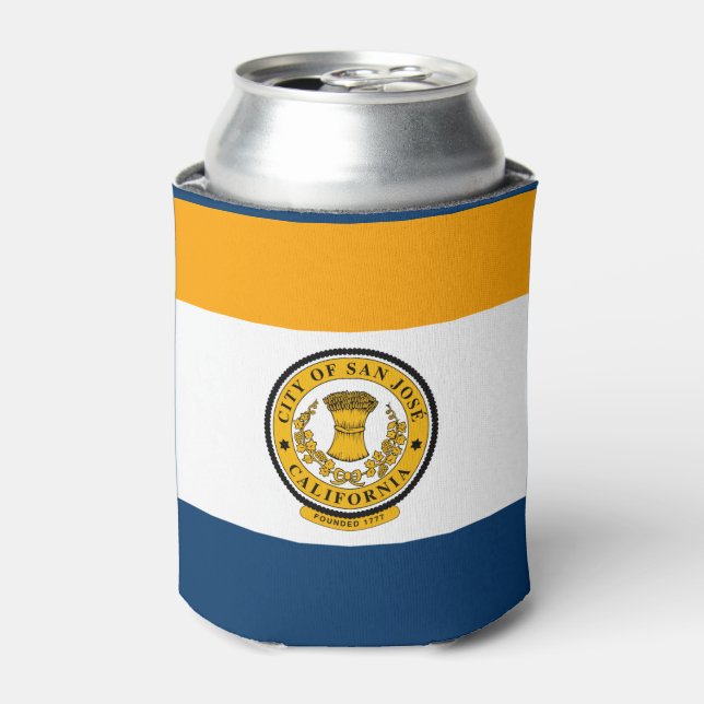 Flag of San Jose, California  Can Cooler (Can Front)