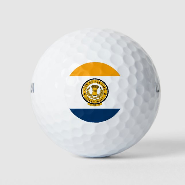 Flag of San Jose, California Golf Balls (Front)