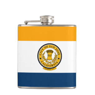 Flag of San Jose, California Hip Flask
