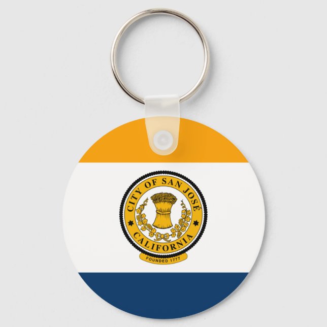 Flag of San Jose, California  Key Ring (Front)
