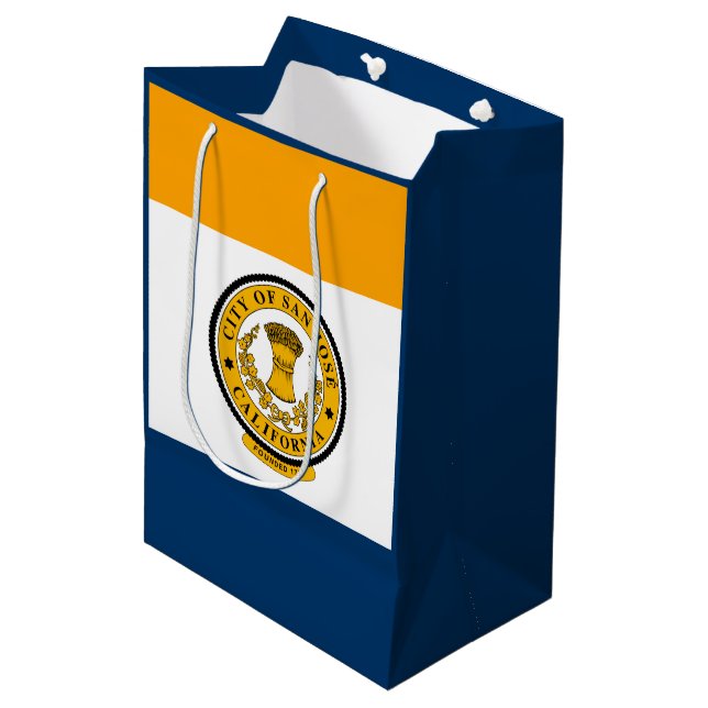 Flag of San Jose, California  Medium Gift Bag (Front Angled)