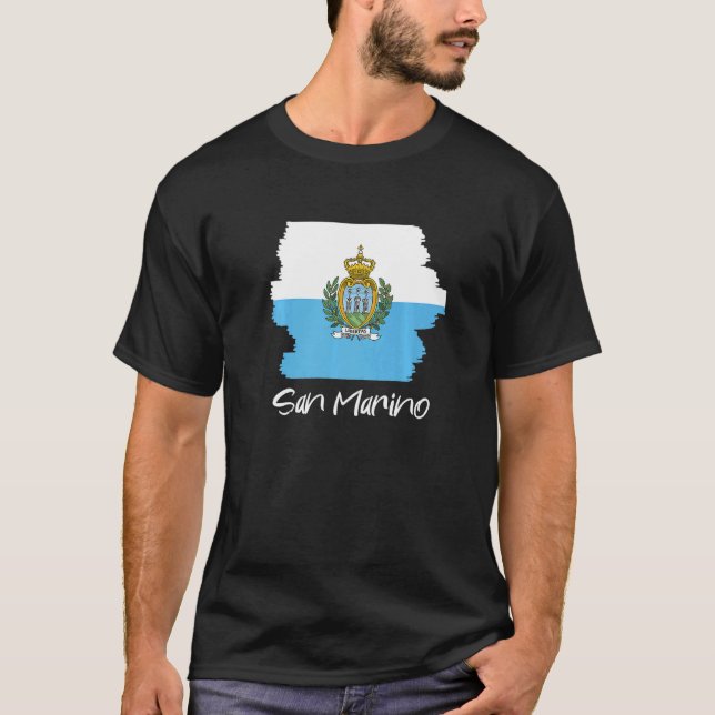 Flag Of San Marino  2 T-Shirt (Front)