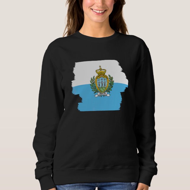 Flag Of San Marino 3 Sweatshirt (Front)