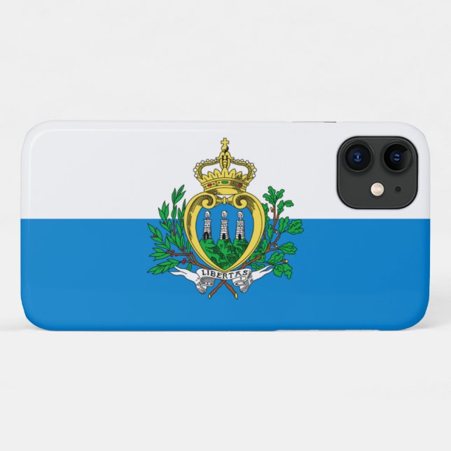 Flag of San Marino Case-Mate iPhone Case (Back (Horizontal))