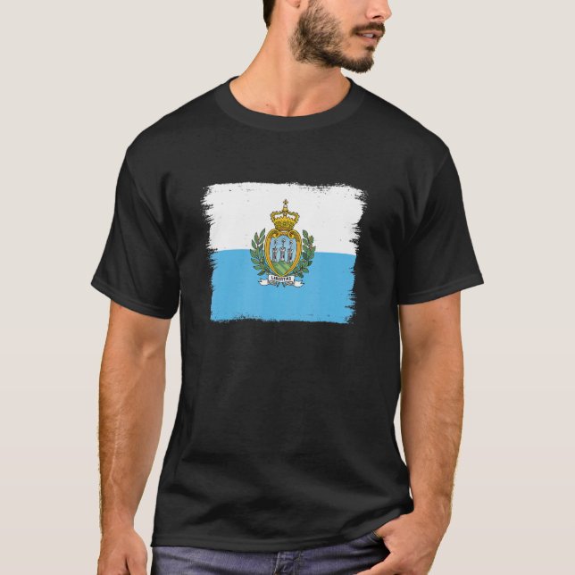 Flag Of San Marino T-Shirt (Front)