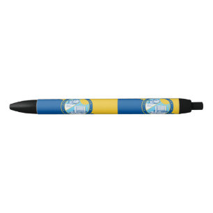 Flag of Santa Ana, California Black Ink Pen