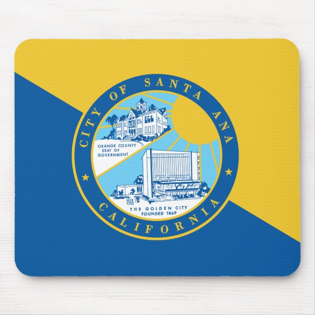 Flag of Santa Ana, California Mouse Mat (Front)