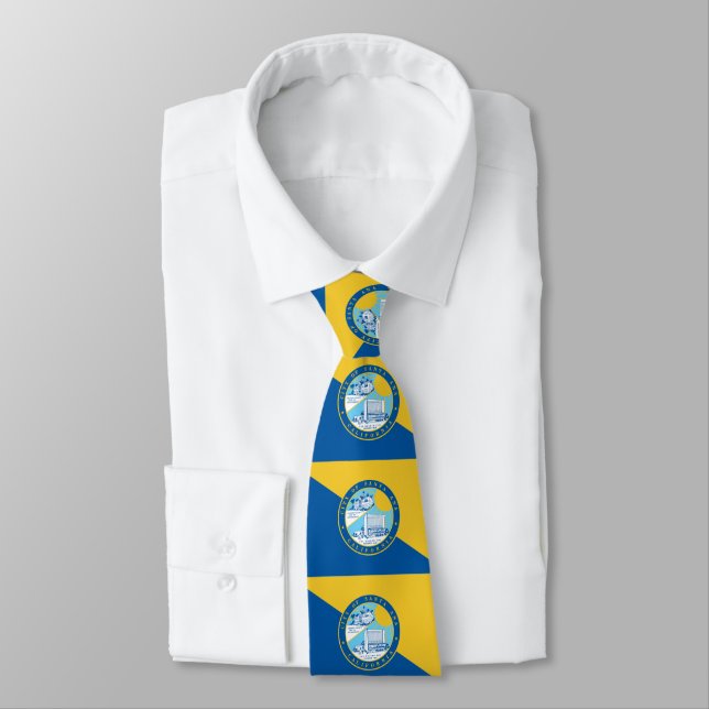 Flag of Santa Ana, California Tie (Tied)