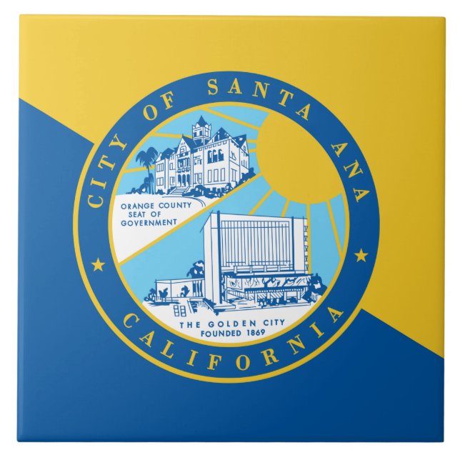 Flag of Santa Ana (California) Tile (Front)