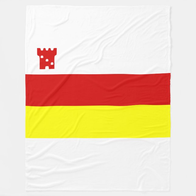Flag of Santa Barbara, California Fleece Blanket (Front)