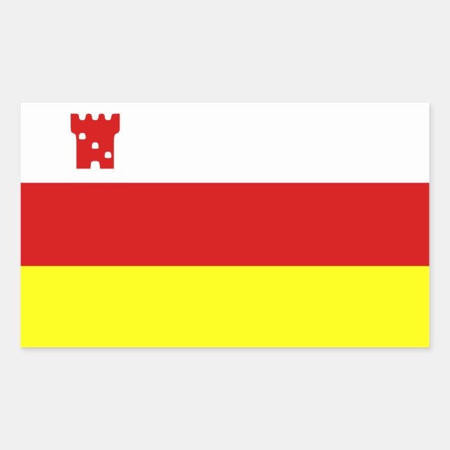 Flag of Santa Barbara, California Rectangular Stic Sticker (Front)