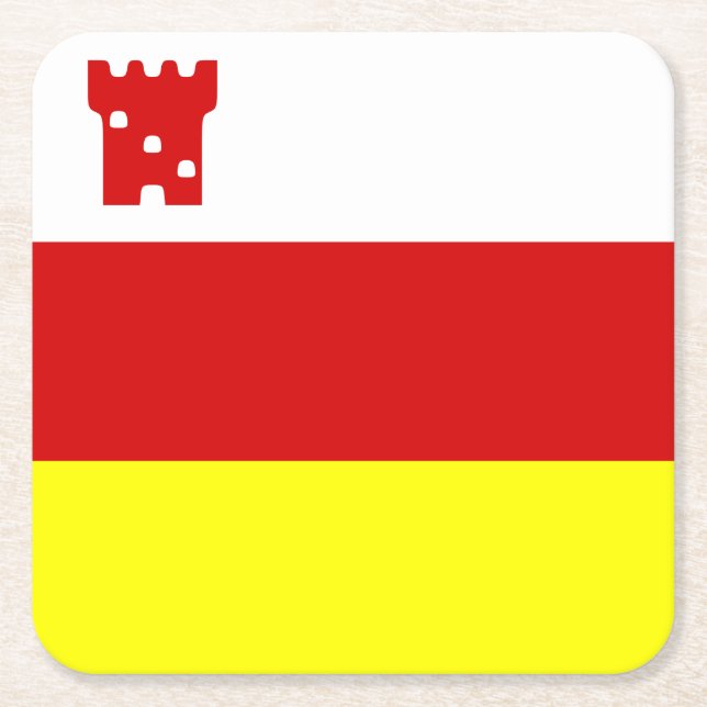 Flag of Santa Barbara, California Square Paper Coa Square Paper Coaster (Front)