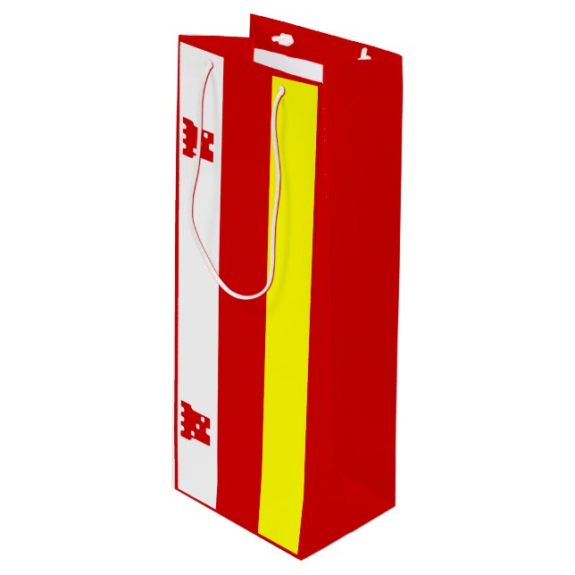 Flag of Santa Barbara, California Wine Gift Bag (Front Angled)