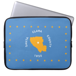 Flag of Santa Clara (US county, California) Laptop Sleeve