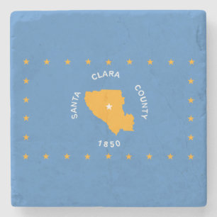 Flag of Santa Clara (US county, California) Stone Coaster