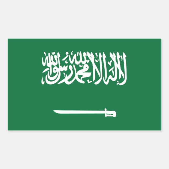 Flag of Saudi Arabia Rectangular Sticker (Front)