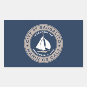Flag of Sausalito, California Rectangular Sticker